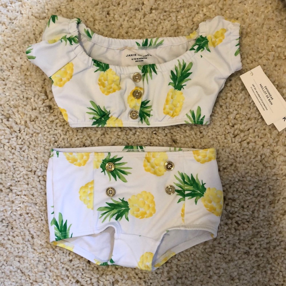 NWT Janie & Jack Pineapple Two-Piece